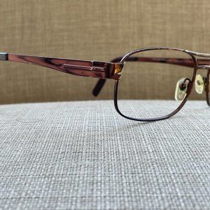 Kirkland Signature Men Eyeglasses FREDERICK Frame Dark Brown Tone Made in Italy